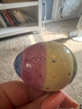 Nora Fleming Retired Easter Egg mini Embossed nf